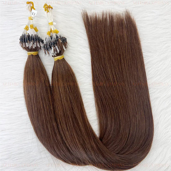 Light Brown #6C Micro Loop Hair Extensions 100g - Vietnam Raw Hair / AZ Hair Vietnam