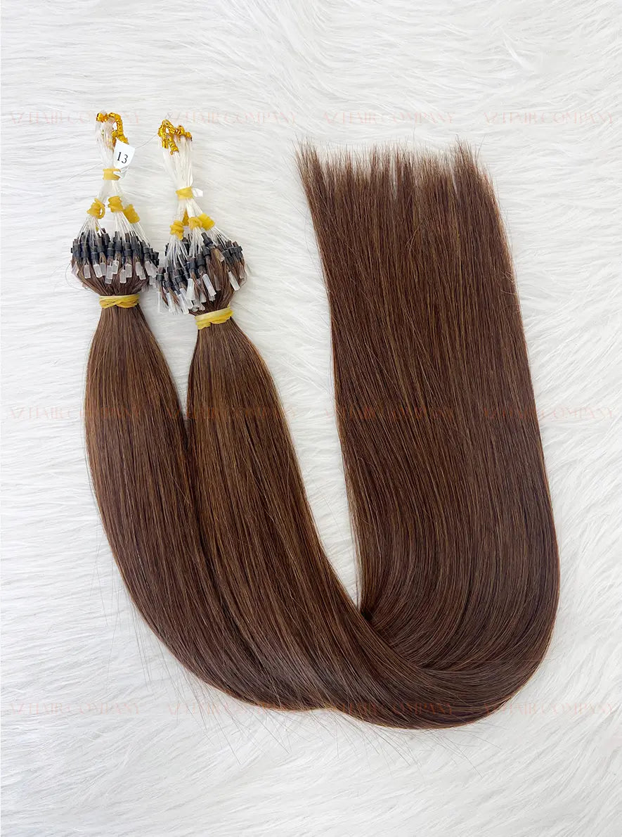 Light Brown #6C Micro Loop Hair Extensions 100g - Vietnam Raw Hair / AZ Hair Vietnam