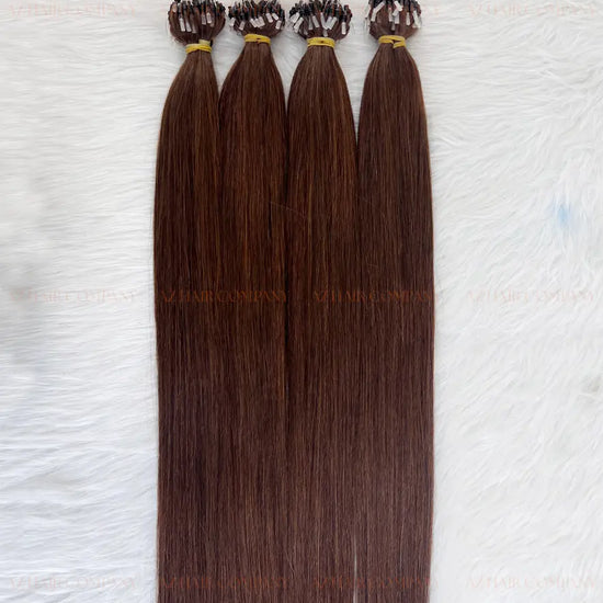 Light Brown #6C Micro Loop Hair Extensions 100g - Vietnam Raw Hair / AZ Hair Vietnam