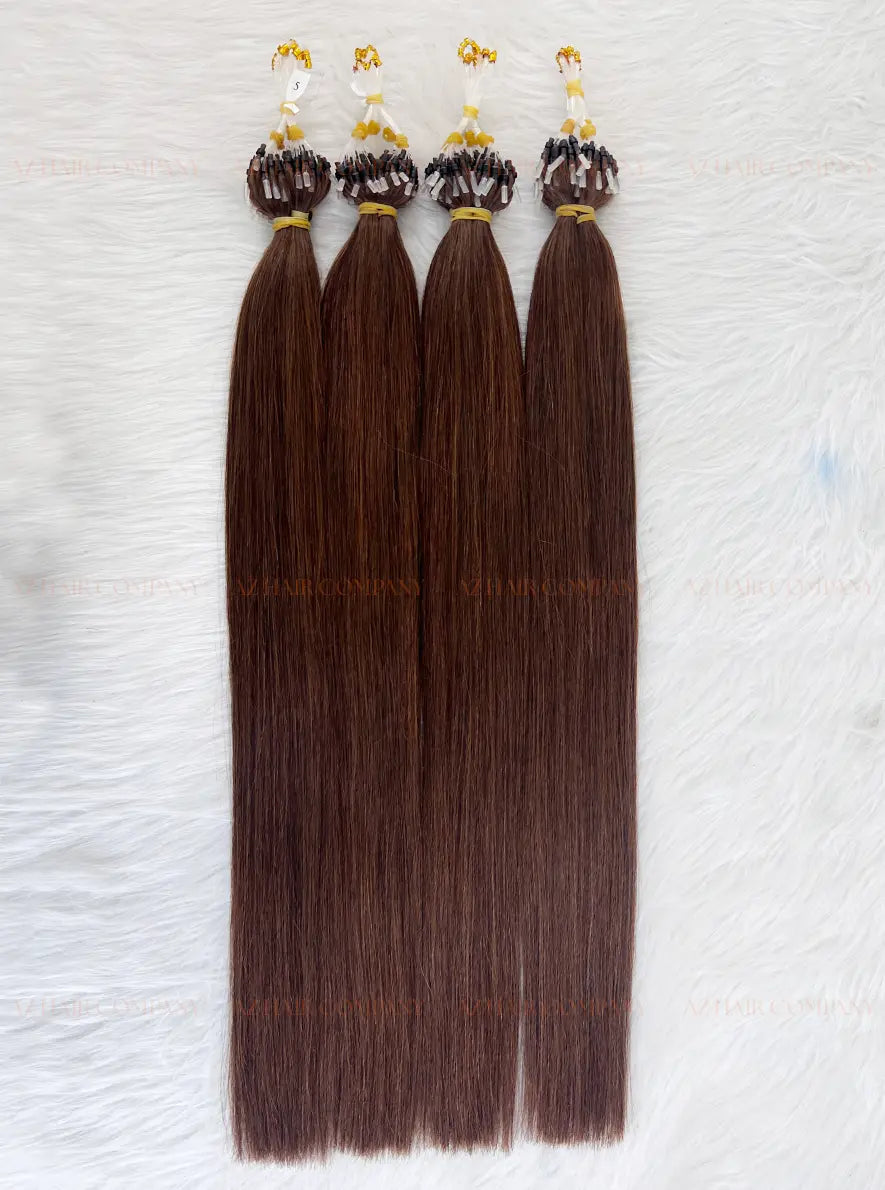 Light Brown #6C Micro Loop Hair Extensions 100g - Vietnam Raw Hair / AZ Hair Vietnam