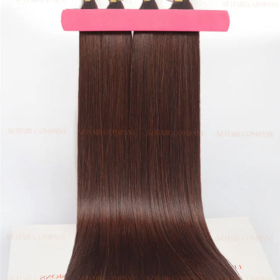 Dark Brown (#2C) Bone Straight Nano Tip Hair Extensions 100g - 100% Raw Vietnamese Human Hair / AZ Hair Vietnam