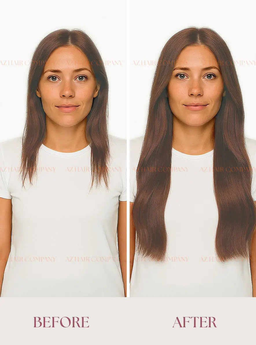 Dark Brown (#2C) Bone Straight Nano Tip Hair Extensions 100g - 100% Raw Vietnamese Human Hair / AZ Hair Vietnam