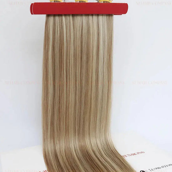 Highlight (#7C/18B) Bone Straight Nano Tip Hair Extensions 100g - Vietnamese Human Hair / AZ Hair Vietnam