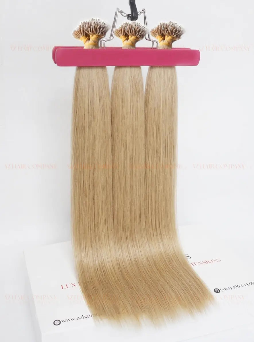 Light Brown #8ash Bone Straight Nano Tip Hair Extensions 100g - Vietnam Raw Hair /  AZ Hair Vietnam