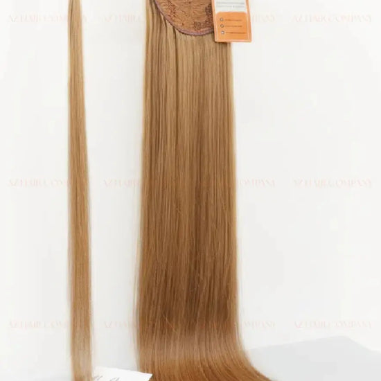 Light Brown (#4) Bone Straight Ponytail Hair Extensions 1pcs - AZ Hair Factory / AZ Hair Vietnam