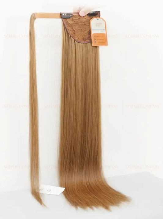 Light Brown (#4) Bone Straight Ponytail Hair Extensions 1pcs - AZ Hair Factory / AZ Hair Vietnam