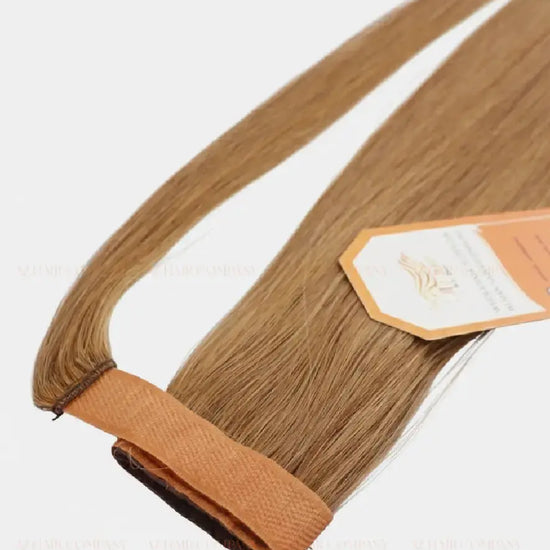 Light Brown (#4) Bone Straight Ponytail Hair Extensions 1pcs - AZ Hair Factory / AZ Hair Vietnam