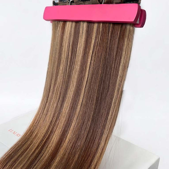 Dark Brown #2ash/#4ash Straight Regular Clip In Hair Extensions 7pcs 150g