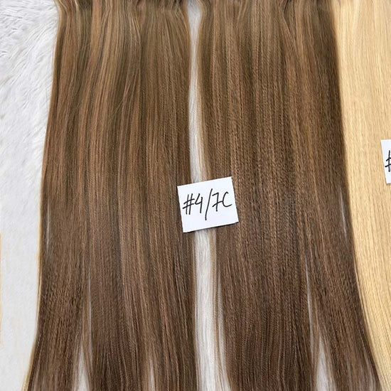 Highlight (#4/#7C) Regular Clip In Hair Extensions 150g Texture