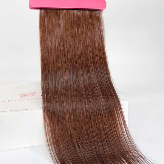 Light Brown #6C Regular Clip In Hair Extensions 150g Hero