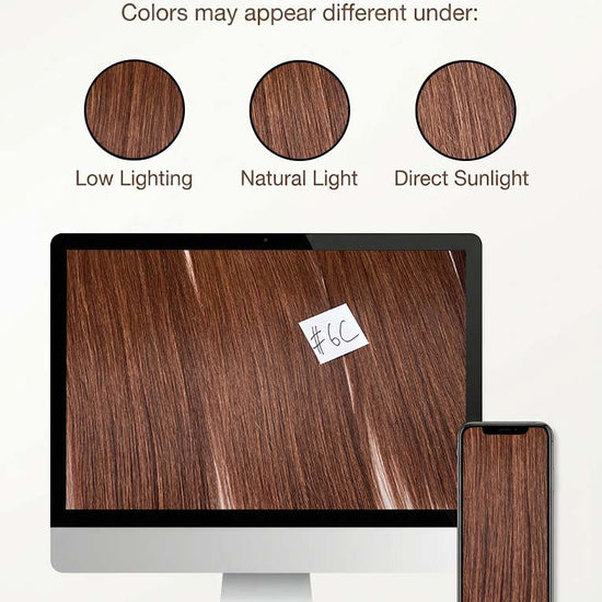 Light Brown #6C Regular Clip In Hair Extensions 150g