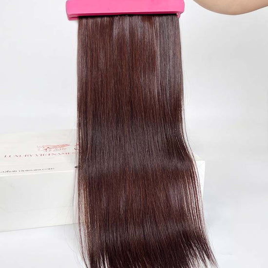 Dark Brown #2C Straight Regular Clip In Hair Extensions 7pcs 150g Hero