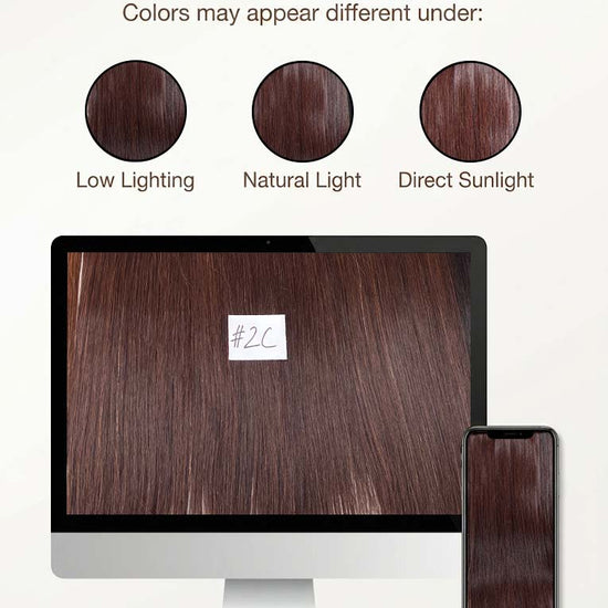 Dark Brown #2C Straight Regular Clip In Hair Extensions 7pcs 150g