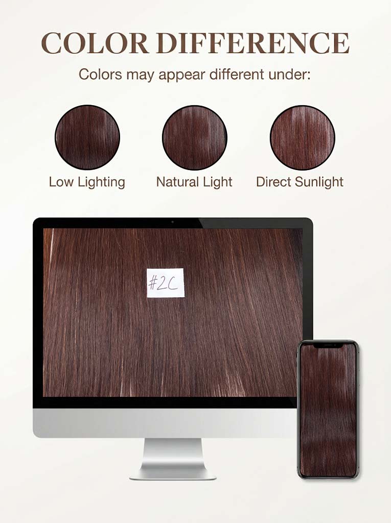 Dark Brown #2C Straight Regular Clip In Hair Extensions 7pcs 150g