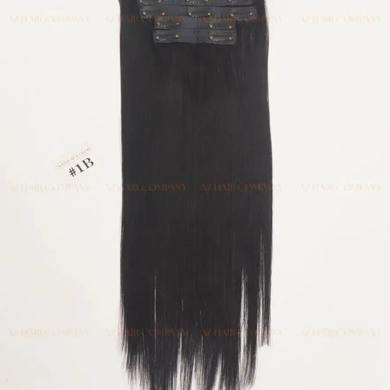 Natural Black (#1B) Bone Straight Regular Clip-In Hair Extensions 150g - Raw Vietnamese Hair Factory Direct / AZ Hair Vietnam