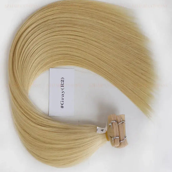 Light Blonde (#Gray) Bone Straight Regular Tape In Hair Extensions 100g - Vietnamese Raw Hair / AZ Hair Vietnam