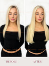 Light Blonde (#Gray) Bone Straight Regular Tape In Hair Extensions 100g - Vietnamese Raw Hair / AZ Hair Vietnam