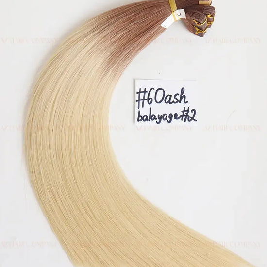 Balayage (#60ash/#2) Bone Straight Regular Tape In Hair Extensions 100g - Vietnamese Raw Hair /  AZ Hair Vietnam