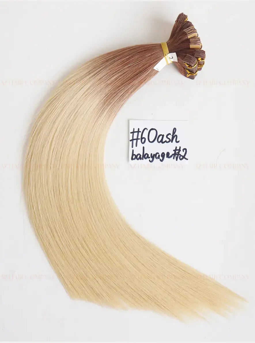 Balayage (#60ash/#2) Bone Straight Regular Tape In Hair Extensions 100g - Vietnamese Raw Hair /  AZ Hair Vietnam