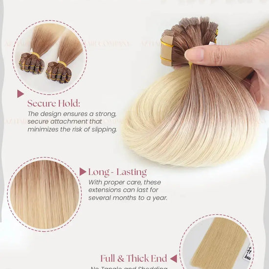 Balayage (#60ash/#2) Bone Straight Regular Tape In Hair Extensions 100g - Vietnamese Raw Hair /  AZ Hair Vietnam