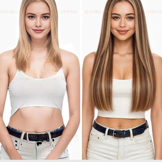 Highlight (#2ash/#60C) Bone Straight Regular Tape In Hair Extensions 100g - 100% Vietnamese Human Hair / AZ Hair Vietnam