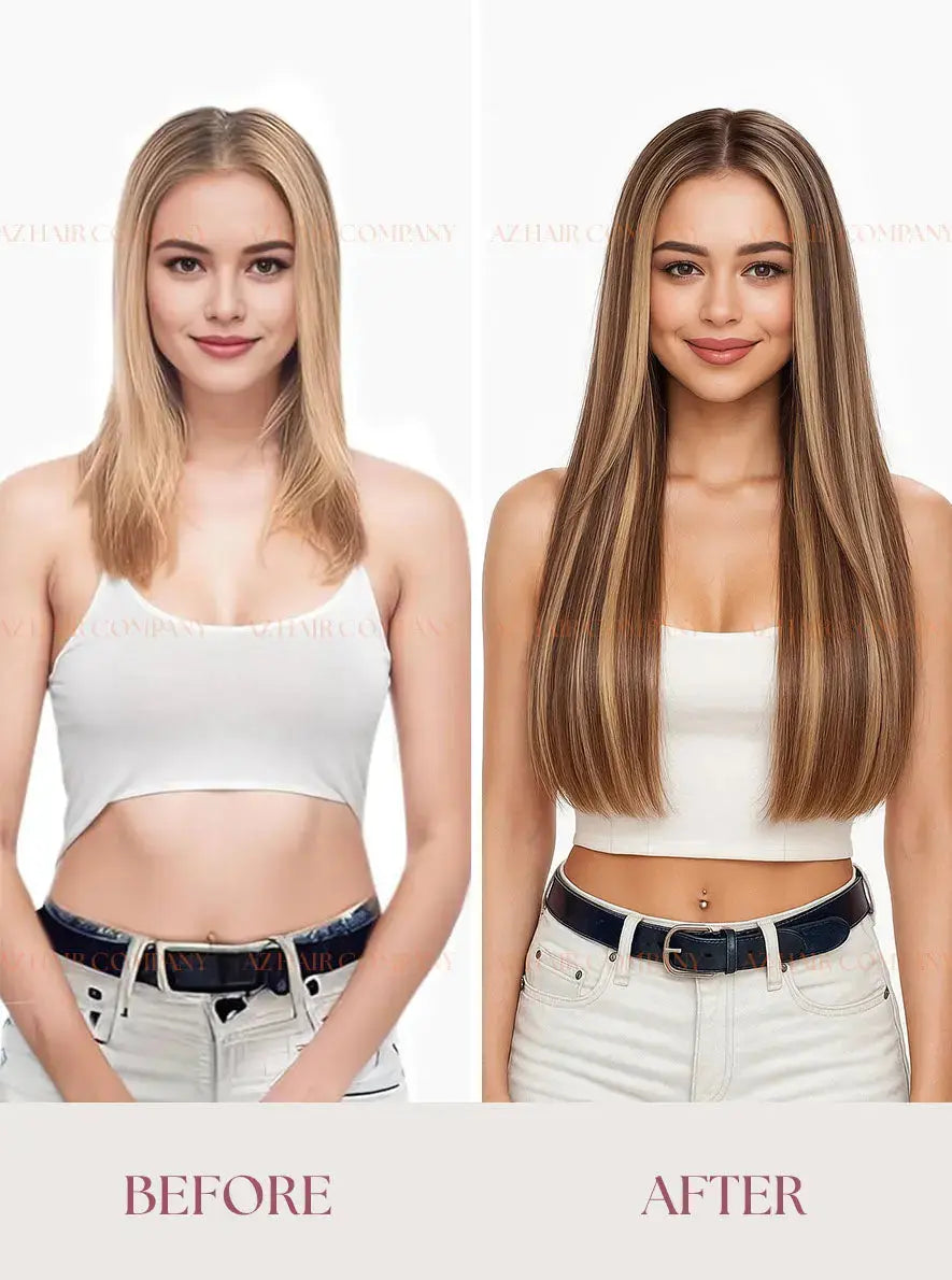Highlight (#2ash/#60C) Bone Straight Regular Tape In Hair Extensions 100g - 100% Vietnamese Human Hair / AZ Hair Vietnam