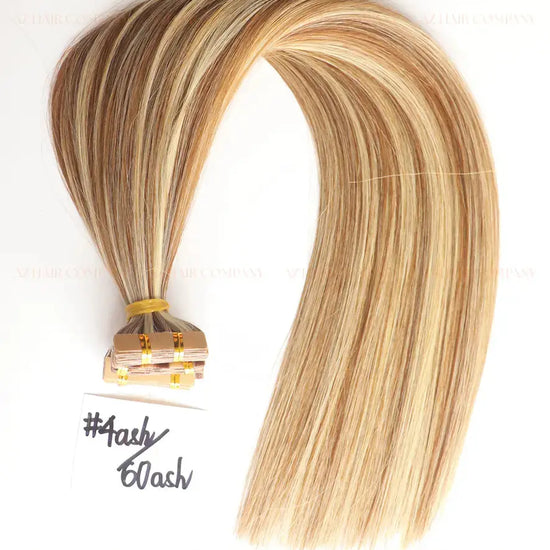 Highlight #60ash/#4ash Bone Straight Regular Tape In Hair Extensions 100g - Factory Direct Vietnam / AZ Hair Vietnam