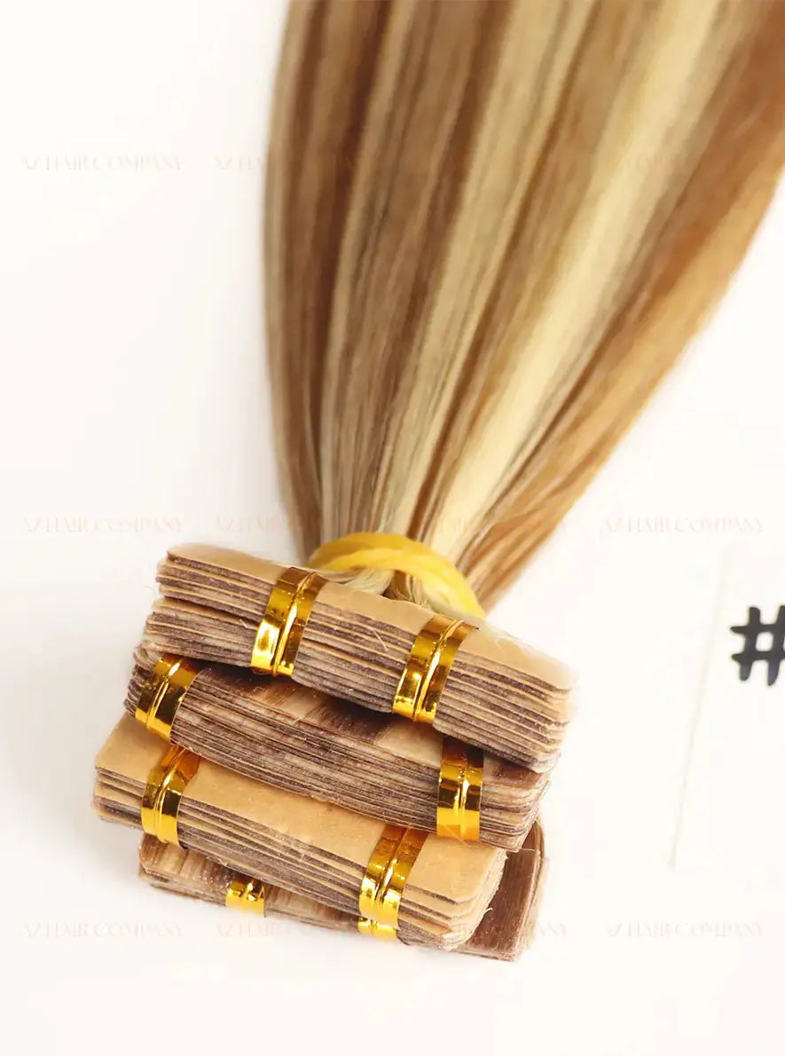 Highlight #60ash/#4ash Bone Straight Regular Tape In Hair Extensions 100g - Factory Direct Vietnam / AZ Hair Vietnam