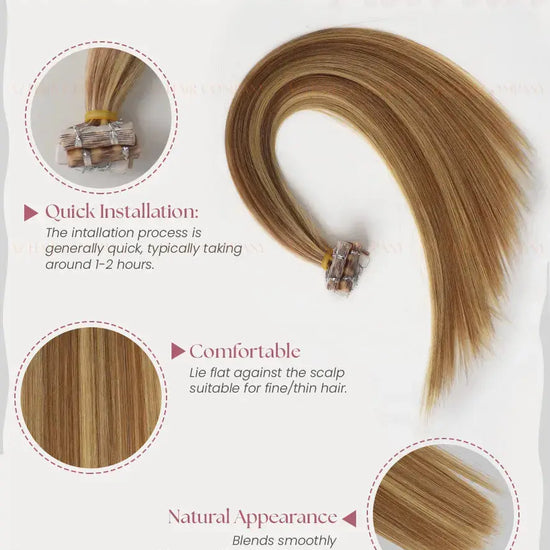 Highlight (#613/#5) Bone Straight Regular Tape In Hair Extensions 100g - 100% Vietnamese Human Hair / AZ Hair Vietnam