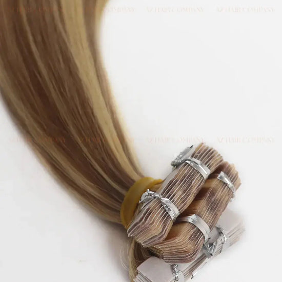 Highlight (#613/#5) Bone Straight Regular Tape In Hair Extensions 100g - 100% Vietnamese Human Hair / AZ Hair Vietnam