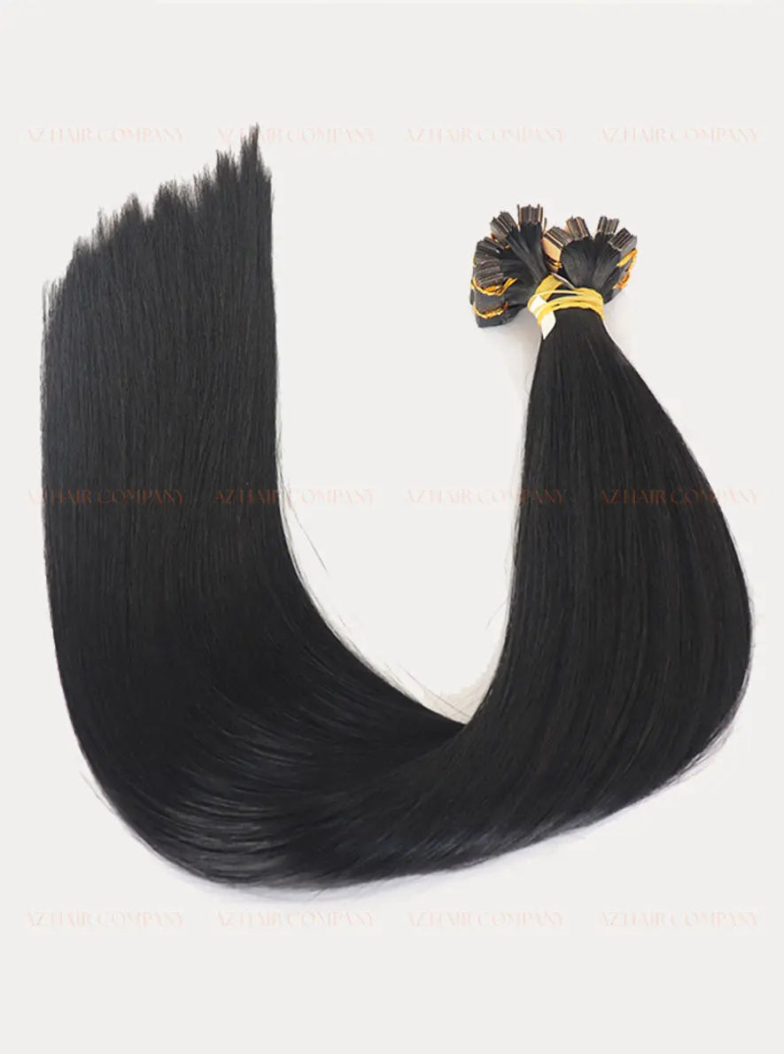 Jet Black (#1) Bone Straight Regular Tape In Hair Extensions 100g - Raw Vietnamese Hair / AZ Hair Vietnam