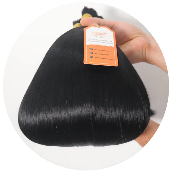 Jet Black (#1) Bone Straight Regular Tape In Hair Extensions 100g - Raw Vietnamese Hair / AZ Hair Vietnam