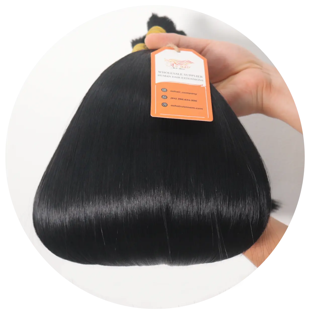 Jet Black (#1) Bone Straight Regular Tape In Hair Extensions 100g - Raw Vietnamese Hair / AZ Hair Vietnam