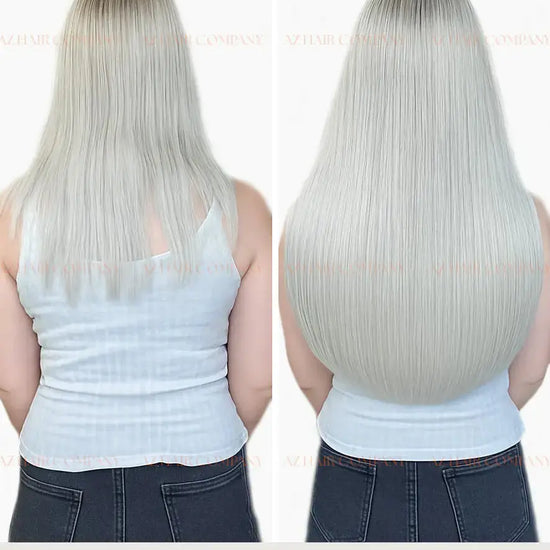 Light Blonde (#18B) Bone Straight Regular Tape In Hair Extensions 100g -AZ Hair Factory / AZ Hair Vietnam