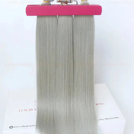 Light Blonde (#18B) Bone Straight Regular Tape In Hair Extensions 100g -AZ Hair Factory / AZ Hair Vietnam