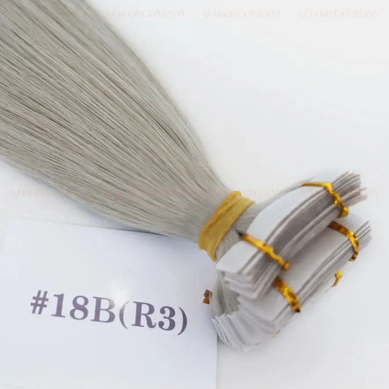 Light Blonde (#18B) Bone Straight Regular Tape In Hair Extensions 100g -AZ Hair Factory / AZ Hair Vietnam