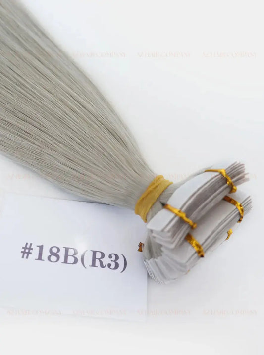 Light Blonde (#18B) Bone Straight Regular Tape In Hair Extensions 100g -AZ Hair Factory / AZ Hair Vietnam