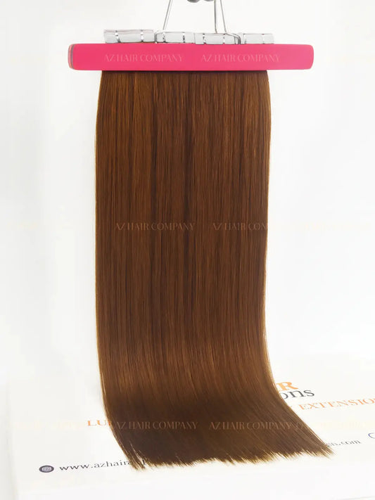 Light Brown (#3) Bone Straight Regular Tape In Hair Extensions 100g - Single Donor Vietnamese Hair / AZ Hair Vietnam