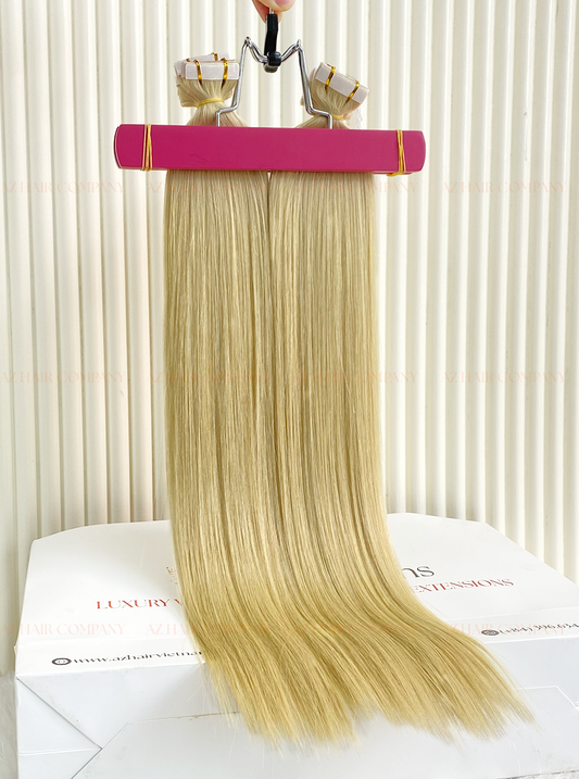 Light Brown #8ash Bone Straight Regular Tape In Hair Extensions 100g - Single Donor Vietnamese Hair / AZ Hair Vietnam