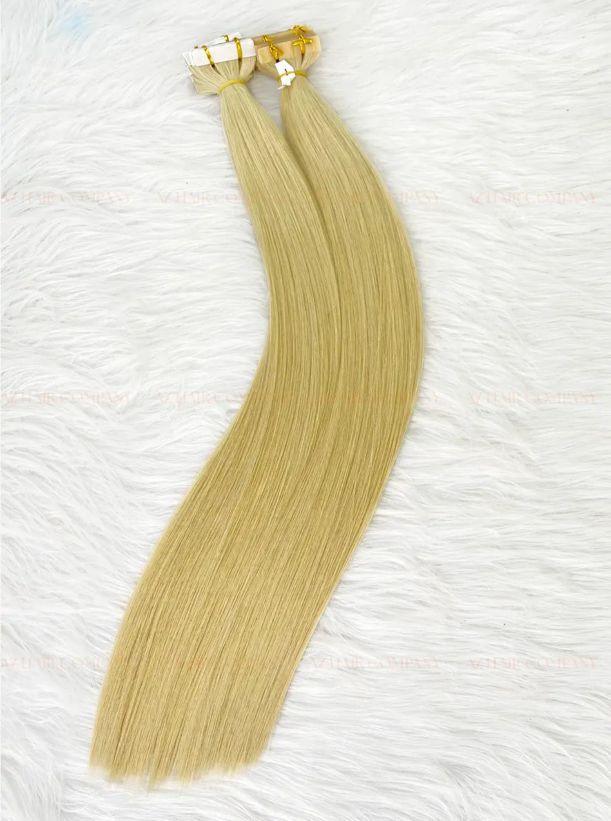 Light Brown #8ash Bone Straight Regular Tape In Hair Extensions 100g - Single Donor Vietnamese Hair / AZ Hair Vietnam