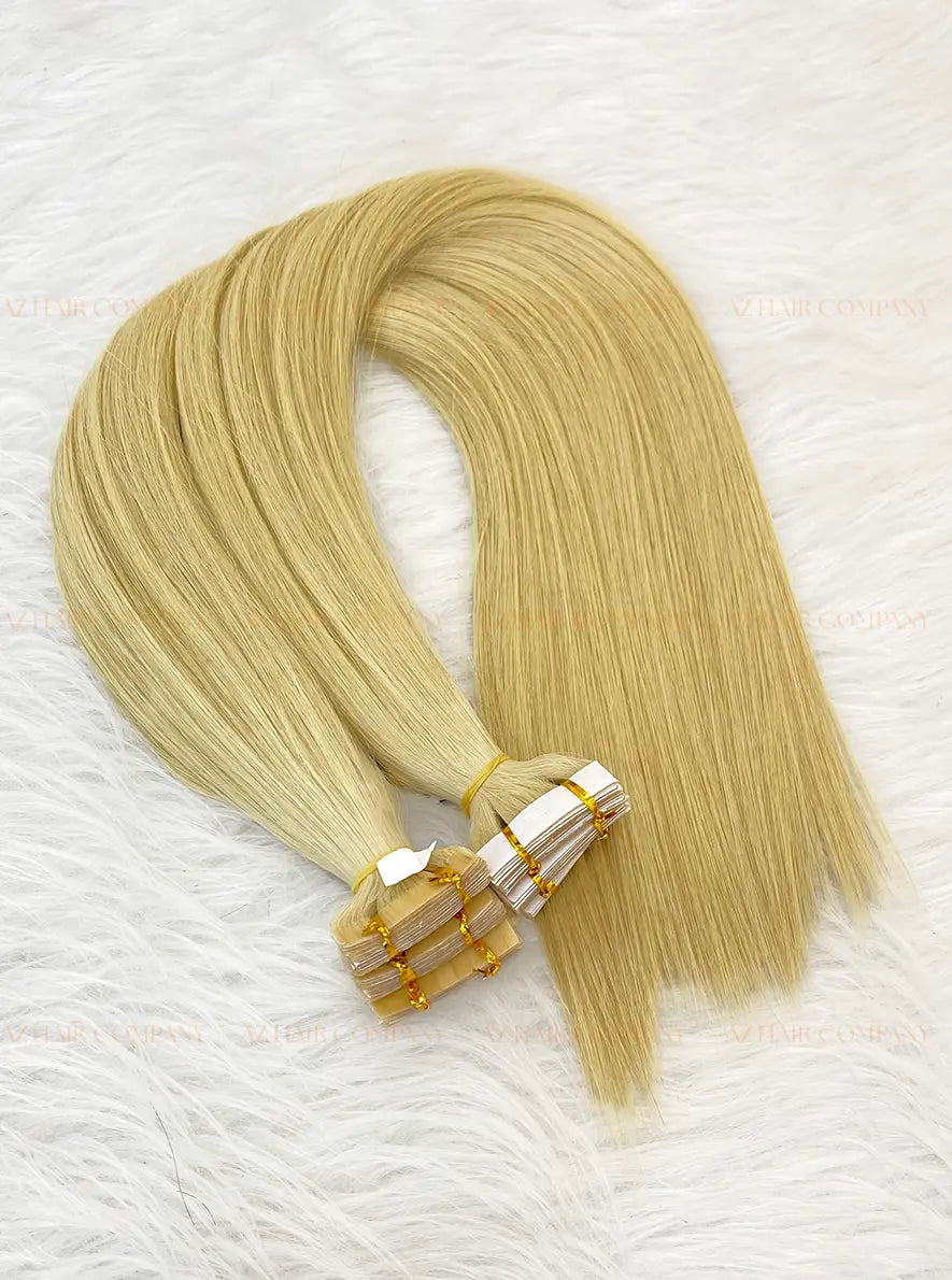 Light Brown #8ash Bone Straight Regular Tape In Hair Extensions 100g - Single Donor Vietnamese Hair / AZ Hair Vietnam