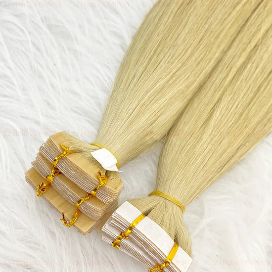 Light Brown #8ash Bone Straight Regular Tape In Hair Extensions 100g - Single Donor Vietnamese Hair / AZ Hair Vietnam