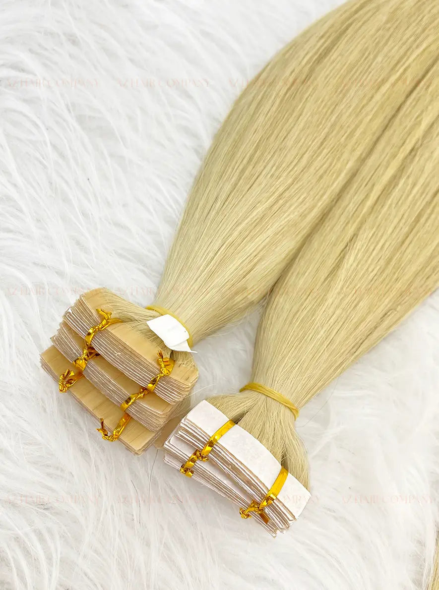 Light Brown #8ash Bone Straight Regular Tape In Hair Extensions 100g - Single Donor Vietnamese Hair / AZ Hair Vietnam