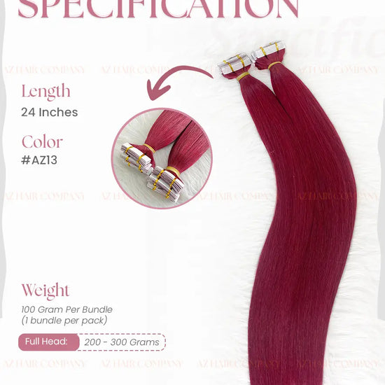 Light Blonde #AZ13 Regular Tape In Hair Extensions 100g - Raw Vietnamese Hair / AZ Hair Vietnam