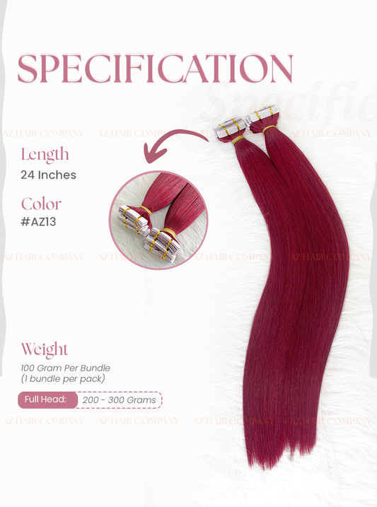Light Blonde #AZ13 Regular Tape In Hair Extensions 100g - Raw Vietnamese Hair / AZ Hair Vietnam