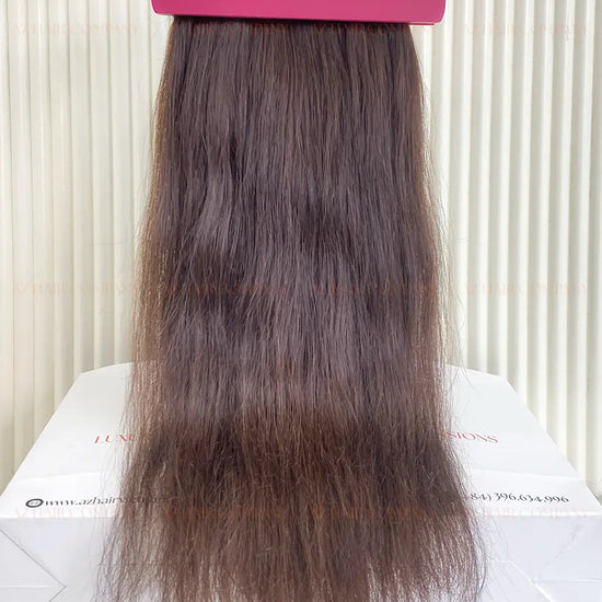 Dark Brown #2C Straight Seamless Clip In Hair Extensions 7pcs 150g - Vietnamese Human Hair/ AZ Hair Vietnam