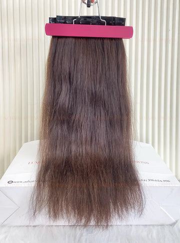 Dark Brown #2C Straight Seamless Clip In Hair Extensions 7pcs 150g - Vietnamese Human Hair/ AZ Hair Vietnam