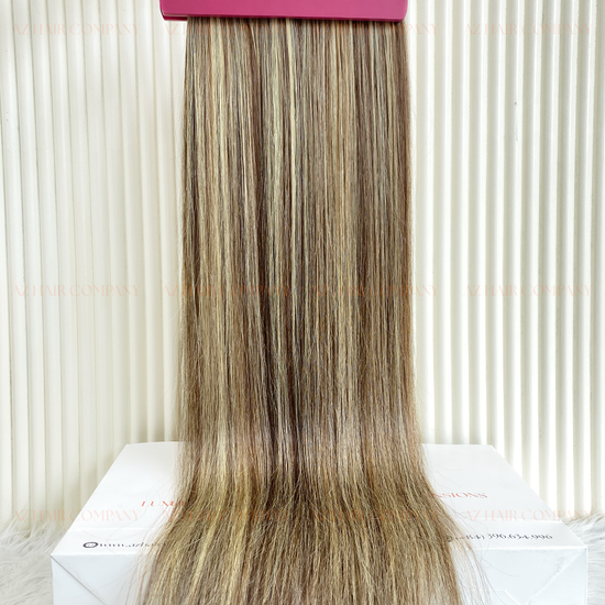 Highlight #2/12 Bone Straight Weft Hair Bundles 100g / AZ Hair Vietnam