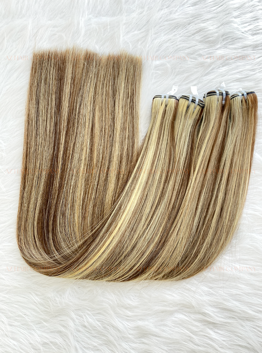 Highlight #2/12 Bone Straight Weft Hair Bundles 100g / AZ Hair Vietnam