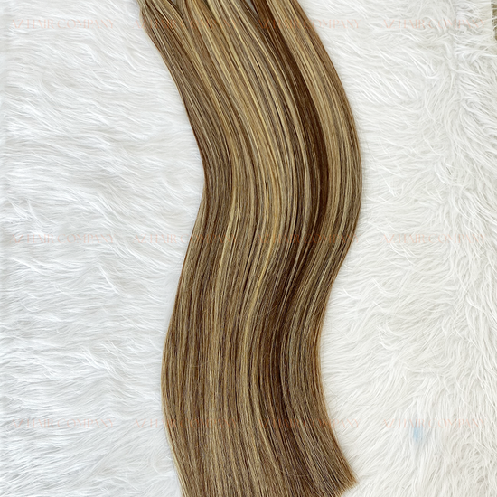 Highlight #2/12 Bone Straight Weft Hair Bundles 100g / AZ Hair Vietnam